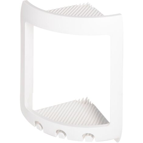Scaffale porta oggetti bianco mensola doccia angolare per bagno mod. Oasi