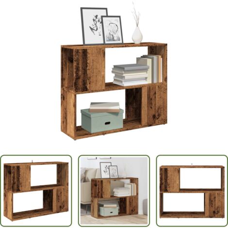 Scaffale porta oggetti -  Libreria/Divisorio Legno Antico 80x24x63 cm