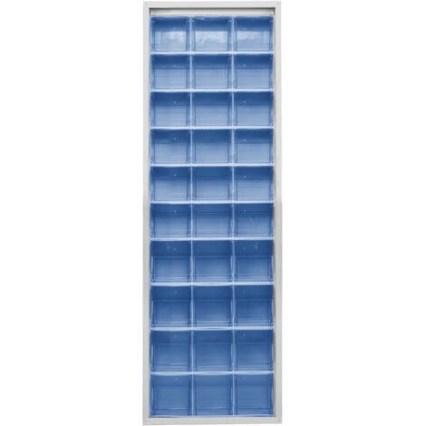 Scaffale portaminuteria completo CRYSTAL BOX "CB200"- Grigio Scuro - Mobil Plastic
