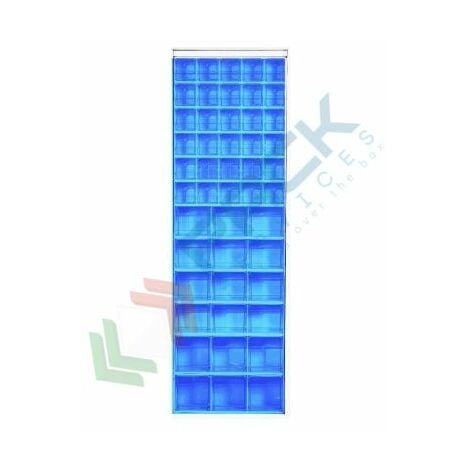Armadio portaminuteria in metallo, 154 cassetti, blu