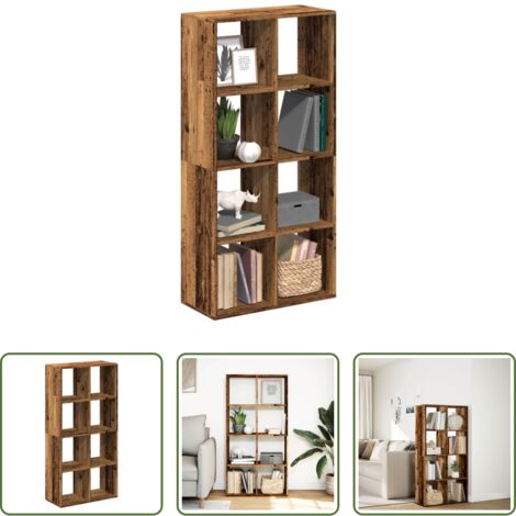 Scaffale portaoggetti -  Libreria Divisorio Legno Antico 69,5x29x137,5 cm in Truciolato