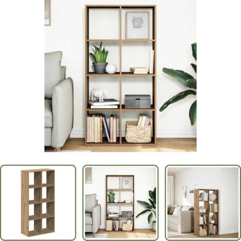 Scaffale portaoggetti -  Libreria Divisorio Rovere Artigianale 69,5x29x137,5 Truciolato