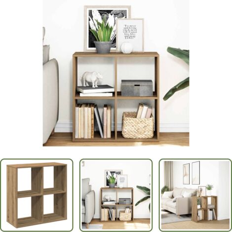 Scaffale portaoggetti -  Libreria Divisorio Rovere Artigianale 69,5x29x69,5cm Truciolato