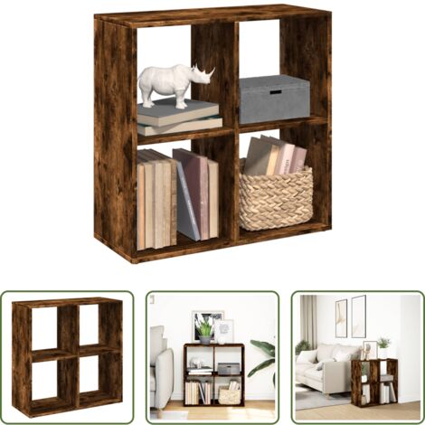 Scaffale portaoggetti -  Libreria Divisorio Rovere Fumo 69,5x29x69,5 cm in Truciolato