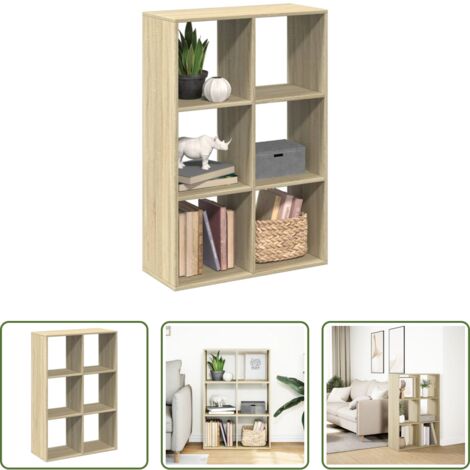 Scaffale portaoggetti -  Libreria Divisorio Rovere Sonoma 69,5x29x103,5 cm in Truciolato