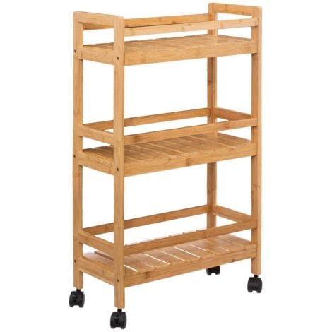 NORTHIX Scaffale portaoggetti su ruote - Bamboo