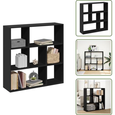 Scaffale portaoggetti - vidaXL Libreria Divisorio Nera 102x29x103,5 cm in Truciolato - Divisorio