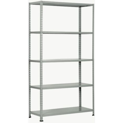 Scaffale scaffalatura metallo 5 ripiani mensole cm 80x40x200 h grigio 323pro