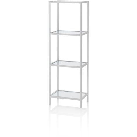 Scaffale SID biancoin metallo e Vetro