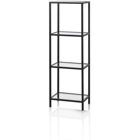 Scaffale SID neroin metallo e Vetro