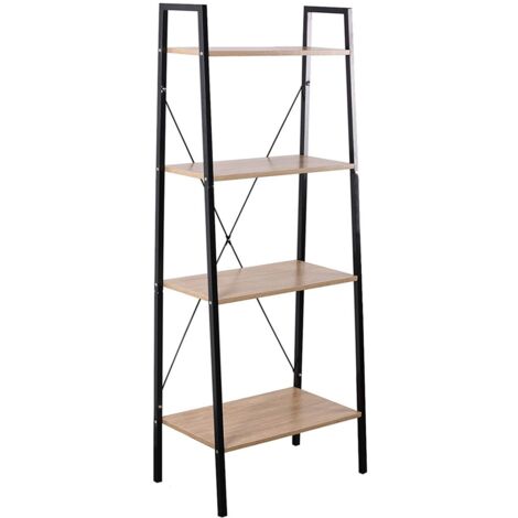 Piccola piattaia, mobiletto a scaffali a giorno laccato in stile Shabby. 77  l x 92 h x 21 p.