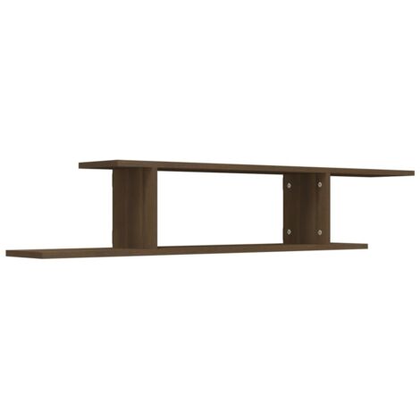 Scaffale TV Parete Rovere Marrone 125x18x23cm Legno Multistrato vidaXL