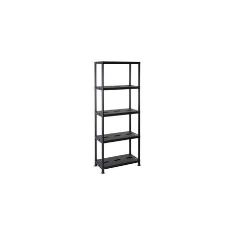 SCAFFALE UNIVERSAL PRO 73-5 PER INTERNI CON 5 RIPIANI NERO ART.123