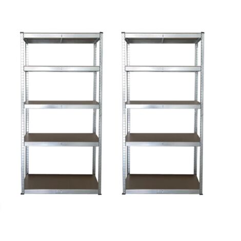 scaffali 4 ripiani in metallo zincato grima "joker" grigio portata 175 kg 90x40x180 cm