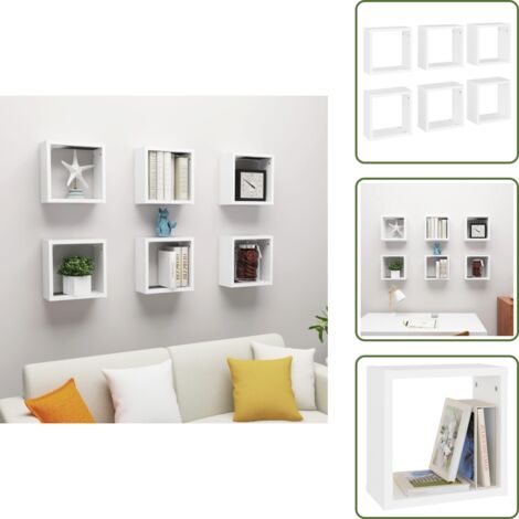 Scaffali decorativi - vidaXL Mensole Parete a Cubo 6 pz Bianche 30x15x30 cm - Mensole per soggiorno