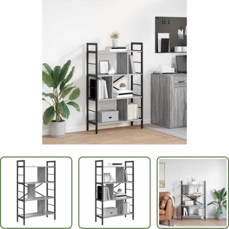 Scaffali in legno -  Libreria Grigio Sonoma 75 x 30 x 123,5 cm Legno multistrato