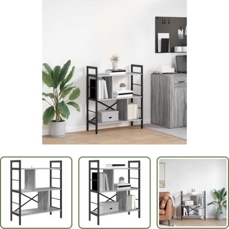 Scaffali in legno -  Libreria Grigio Sonoma 75 x 30 x 91 cm Legno multistrato