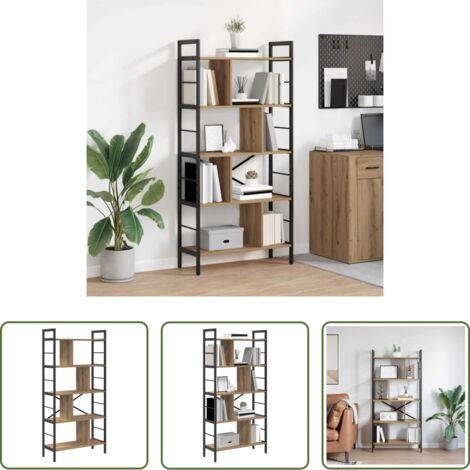 Scaffali in legno -  Libreria Rovere artigianale 75 x 30 x 156 cm Legno multistrato
