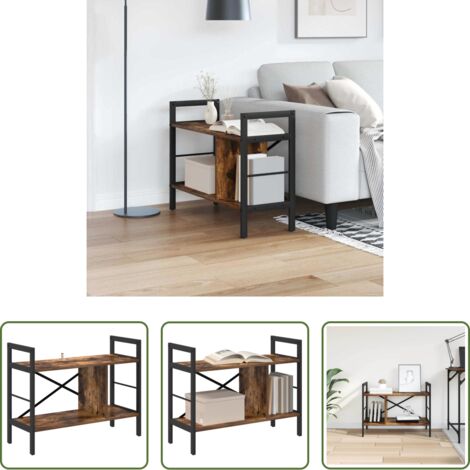 Scaffali in legno -  Libreria Rovere fumé 75 x 30 x 58,5 cm Legno multistrato