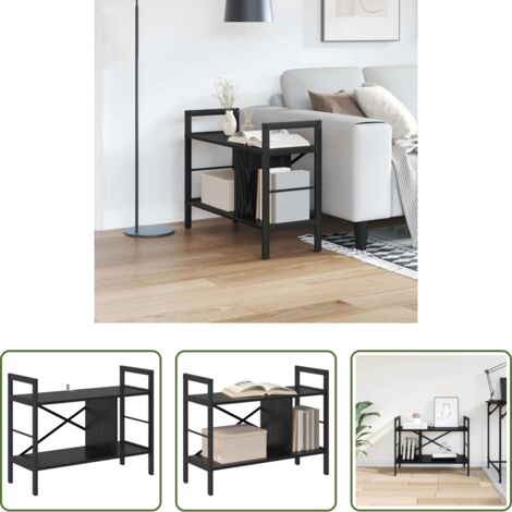 Scaffali in legno - Libreria Rovere Nero 75 x 30 x 58,5 cm Legno multistrato