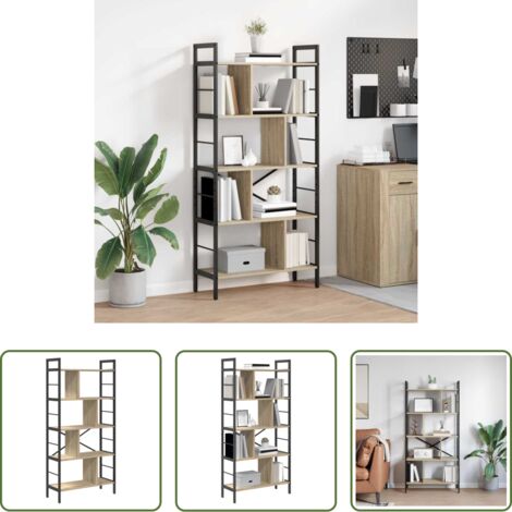 Scaffali in legno -  Libreria Rovere Sonoma 75 x 30 x 156 cm Legno multistrato
