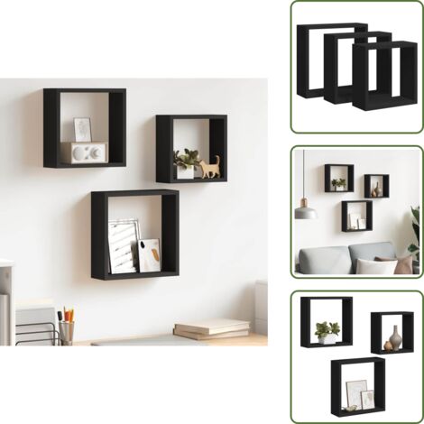 Scaffali in MDF - vidaXL Mensole a Cubo da Parete 3 pz Bianche in MDF - Mensole angolari