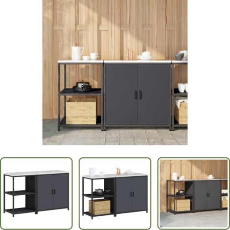 Scaffali per cucina -  Set di Stoccaggio per Cucina con lo scaffale 2 pcs Antracite