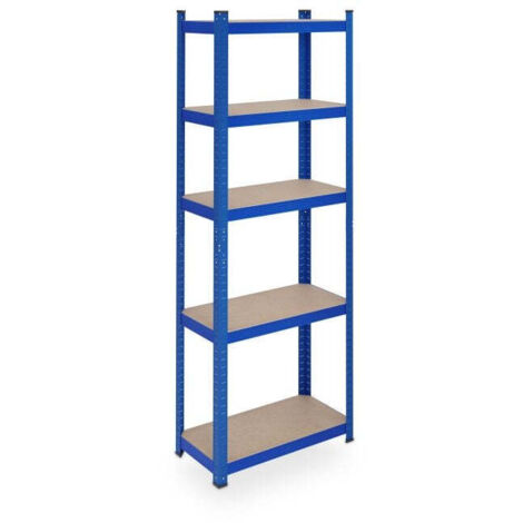 Scaffali robusti blu con 5 livelli