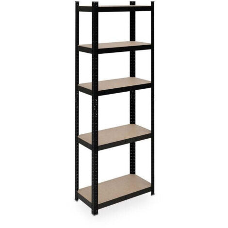 Scaffali robusti neri con 5 livelli