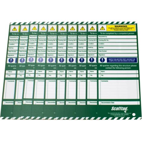 Scafftag x10 Inserts