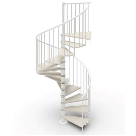 Scala a chiocciola 14 gradini - Diametro 140cm - Noce e antracite - PHOLA140/SBMBLA-14