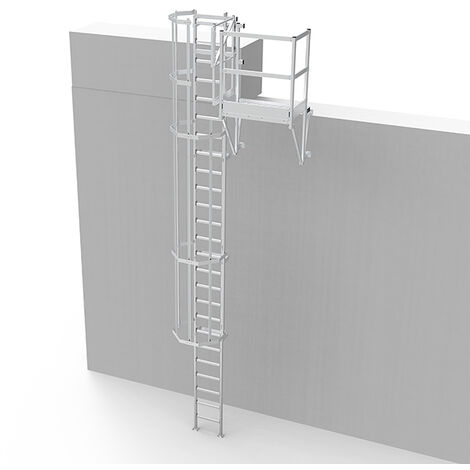 Scala retrattile 3 piani con altezza max di lavoro di 3.05m