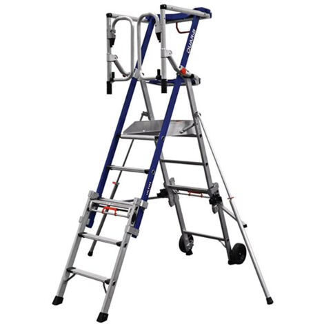 Scala a palchetto 3 a 5 gradini - Altezza mass. lavoro 3.28m - PIRLXT5-U/ALU