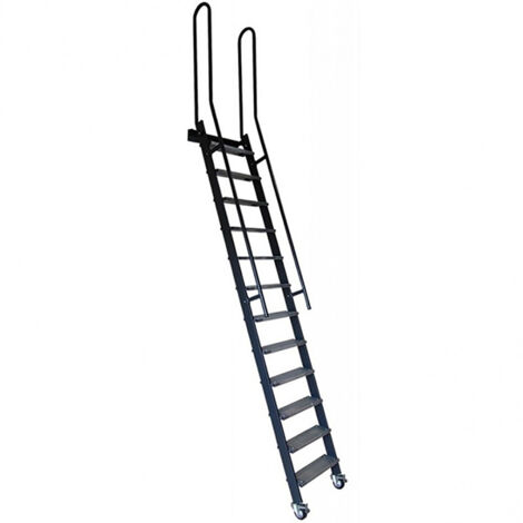 Scala acciaio - Gradini metallo - Altezza suolo a suolo 2.50m - SSPFXL-263-N-RV