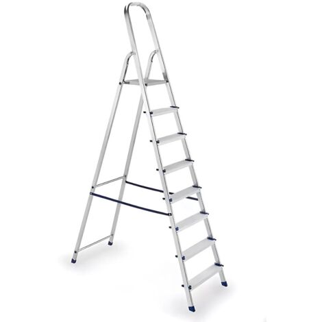 Scala Alluminio 8 Gradini Domestica EuroPiuma – Portata 150 kg