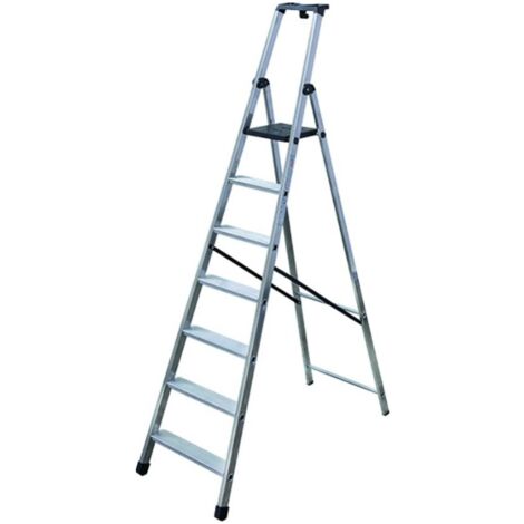 Scala In Alluminio Industriale 9 Gradini - 2.76mt Con Pioli Quadri 24x24mm - Foto 4