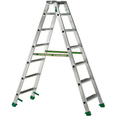 Scala Alluminio Facal Dupla Doppia Salita 7 Gradini Richiudibile