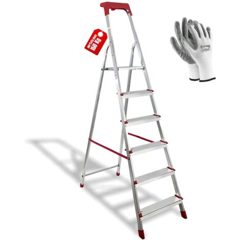SCALA ALLUMINIO MARTINA 6 GR CON VASCHETTA OMAGGIO