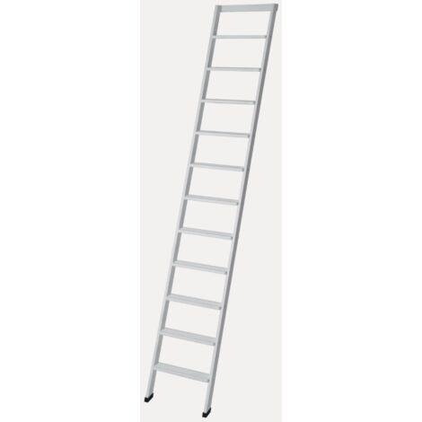 Scala Appoggio in Legno 11 Gradini H275 cm Laccato Bianco