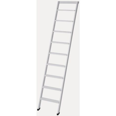 Scala Appoggio in Legno 9 Gradini H225 cm Laccato Bianco