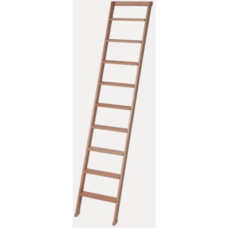 Scala Appoggio in Legno 9 Gradini H225 cm Naturale