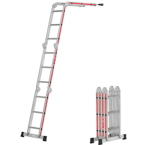 Scala articolata 4x3 pioli - Lunghezza scala 3.47m - 414312