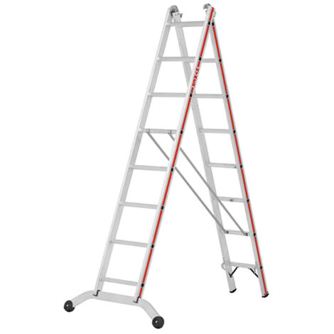 Scala componibile a pioli 2x8 - Lunghezza 4.07m - 604516