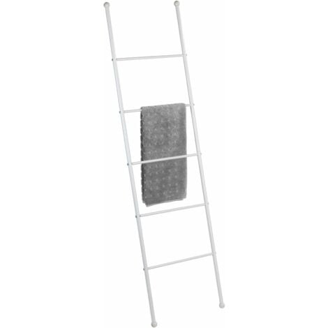 BIGHOUSE IT Scala decorativa in acciaio verniciato porta asciugamani da bagno h 154 cm -Cipria