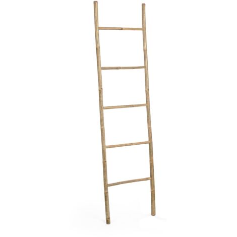 Scala decorativa in Bambù "Joyce" porta asciugamani da bagno -5 Gradini