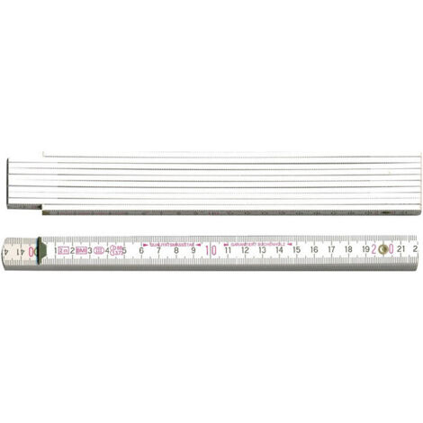 Scala di misura L.2m B.16mm mm/cm EG III Faggio bianco