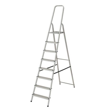 SCALA IN ALLUMINIO ALFA EUROSCALA EN131- 7 gradini cm.51x210h (149h pedana) kg.7 - 1 pezzi FACAL