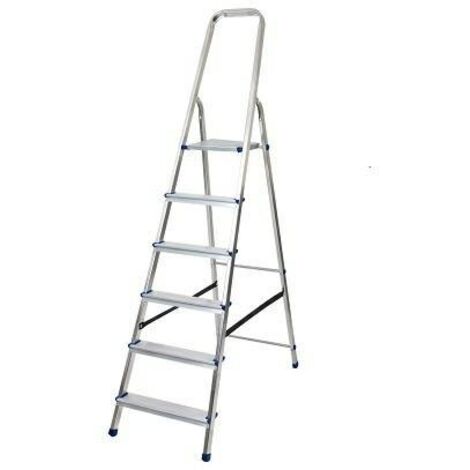 Scala in alluminio Awtools de, modello 6st.150kg, ideale per lavori domestici e professionali supporta fino a 150 kg, robusta, leggera, facile da trasportare e riporre.