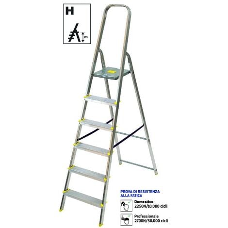 Scala Luna 7 gradini scale in alluminio - VIPscale - Ponteggi, trabatelli e  scale per uso industriale