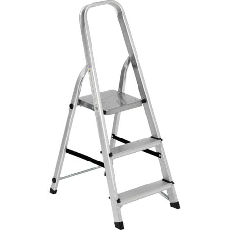 GARDEN scala alluminio essenza "everest" con 3 gradini e portata massima 150 kg 62x40x106 cm